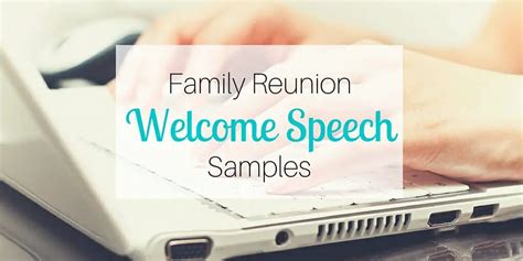Family Reunion Welcome Speech